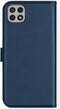 Selencia Hoesje Geschikt voor Samsung Galaxy A22 (5G) Hoesje Met Pasjeshouder - Selencia Echt Lederen Bookcase - Blauw