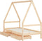 vidaXL - Kinderbedframe - met - lades - 80x160 - cm - massief - grenenhout