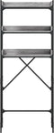 vidaXL - Wasmachinerek - 67x25x163 - cm - bewerkt - hout - grijs - sonoma