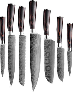 Shinrai Japan - Messenset - 7 delig - Damascus Print - Luxe Geschenkdoos