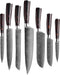 Shinrai Japan - Messenset - 7 delig - Damascus Print - Luxe Geschenkdoos