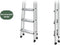 BRASQ Huishoudtrap 6-treden - Inklapbaar aluminium - Antislip - Zilver