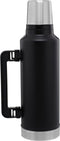 Stanley Classic Legendary Bottle 1,9L | Matte Black Pebble | Thermosfles houdt 45 uur warm, 2 dagen koud | Vaatwasserbestendig | Roestvrijstalen Thermoskan | Lekvrij