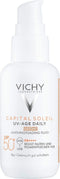 Vichy Capital Soleil UV-Age Daily SPF50+ Getint - Zonnefluide Dagelijkse Bescherming - Gezicht - iacinamide (Vitamine B3) en Peptiden - 40ml