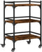 vidaXL - Keukentrolley - 50x35x75,5 - cm - bewerkt - hout - gerookt - eikenkleurig