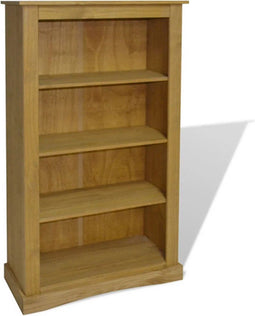 vidaXL - Boekenkast - grenenhout - met - 4 - planken - Corona-stijl - 80x29x150 - cm