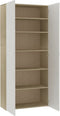 vidaXL - Schoenenkast - 80x35,5x180cm - bewerkt - hout - wit - sonoma - eikenkleurig