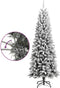 vidaXL - Kunstkerstboom - met - sneeuw - 240 - cm - PVC - en - PE