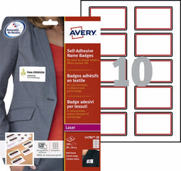 Naambadge etiket avery l4786-20 80x50mm 200st rd