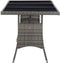 vidaXL - Tuintafel - 170x80x74 - cm - poly - rattan - grijs