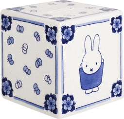 Royal Delft - Nijntje spaarpot Kubus (9,5 x 9,5 cm) - Delfts Blauw