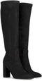 POSH by Poelman LAUREN - Dames Laarzen - Suedine Stretch - Zwart - Maat 37
