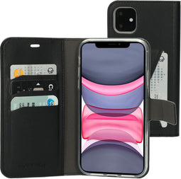Mobiparts iPhone 11 - Classic Wallet Case - Ruimte voor pasjes - Zwart