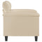 vidaXL - Fauteuil - 60 - cm - microvezelstof - crèmekleurig