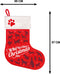 Kerstsok santa's favourite cat ruit groen / rood / wit