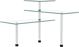 vidaXL - Hoekkastje - keuken - 3-laags - gehard - glas