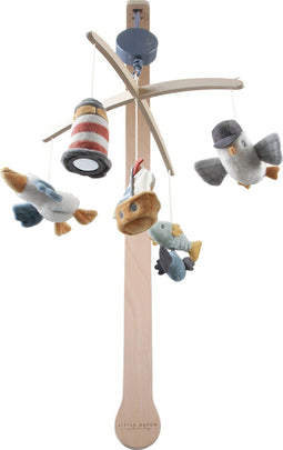 Little Dutch - Muziekmobiel - Houten met 5 speeltjes - Blauw