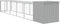 vidaXL - Kippenhok - met - ren - 110x609x110 - cm - staal - lichtgrijs