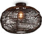 GOOD&MOJO Plafonniere Madeira - Rotan Zwart - Ø48cm - Modern