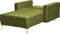 ABERDEEN - Chaise longue - Groen - Symmetrisch - Fluweel