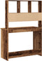 vidaXL - Bureau - met - schappen - 102x45x148 - cm - bewerkt - hout - oud - houtkleurig