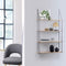 LIFA LIVING Wandrek - Industrieel - 3 planken - Zwart
