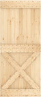 vidaXL - Schuifdeur - met - beslag - 90x210 - cm - massief - grenenhout
