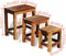 vidaXL - 3-delige - Bijzettafeltjesset - vintage - stijl - gerecycled - hout