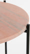 Mica Decorations Armando - Bijzettafel - H45 x Ø36 cm - Marmerlook Roze