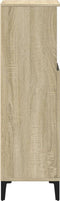 vidaXL - Badkamerkast - 30x30x100 - cm - bewerkt - hout - sonoma - eikenkleurig