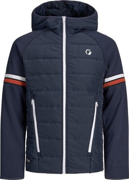 JACK&JONES JCOLOGAN HYBRID JACKET PS - Heren Jas - Plus size - Donkerblauw met capuchon