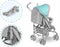 Lionelo Elia - Buggy - Lichte 7kg en Duurzame Kinderwagen - Verstelbare rugleuning - Turquoise