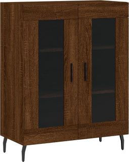 vidaXL - Dressoir - 69,5x34x90 - cm - bewerkt - hout - bruin - eikenkleur
