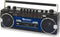 Roadstar Retro Radio – USB Ghetto Blaster met Bluetooth – Zwart/Blauw