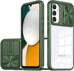 imoshion Hoesje Geschikt voor Samsung Galaxy A34 (5G) Hoesje - imoshion Camslider Backcover - Donkergroen