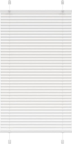 vidaXL - Plissé - rolgordijn - 80x150 - cm - stofbreedte - 79,4 - cm - polyester - wit