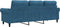 vidaXL - Driezitsbank - 180 - cm - fluweel - blauw