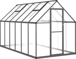vidaXL - Tuinkas - met - basisframe - 334x169x195 - cm - aluminium - antracietkleur