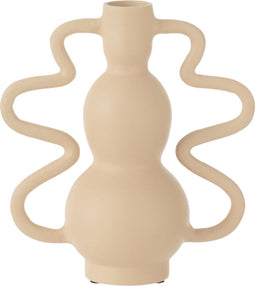 J-Line vaas Marie - aluminium - beige