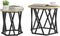 vidaXL - Nesting - Bijzettafels - (2 - stuks) - in - Sonoma - Eiken - Hout