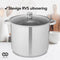 Infinity Goods Soeppan - Multi-Functionele Pan - 16,5L - RVS - Glazen Deksel - 30 CM - Vaatwasserbestendig - Inductie Gas