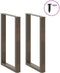 vidaXL - Salontafelpoten - 2 - st - U-vormig - 60x(90-91) - cm - staal - naturel