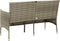vidaXL - Tuinbank - 3-zits - met - kussen - poly - rattan - grijs