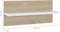 vidaXL - Wandschappen - 4 - st - 40x11,5x18 - cm - wit - en - sonoma - eikenkleurig