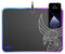 L33T-GAMING Vikings - KVENNAVAGN - Harde Gaming Muismat - RGB verlichting - Maat M (35.5 x 25.5 cm) - Hard surface waterproof muismat - draadloos (Qi 10W) opladen ingebouwd - Zwart