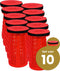 Opvouwbare kruk extra strong vol rood per 10 - telescopische kruk - 250 kg - inklapbare kruk - draagbaar - kampeerstoel - opstapkrukje