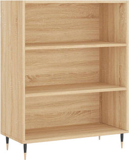 vidaXL - Boekenkast - 69,5x32,5x90 - cm - bewerkt - hout - sonoma - eikenkleurig