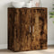 vidaXL - Dressoir - 60x31x70 - cm - bewerkt - hout - gerookt - eikenkleurig