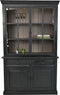 Buffetkast Provence - 130x48x215 - Zwart/grijs - Mangohout/ijzer/glas