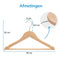 ACAZA Kledinghangers - Kleerhangers - 360° draaibare haak - Licht eik (20 stuks)